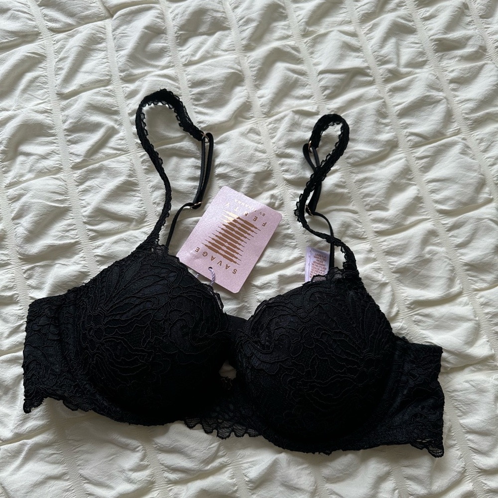 Savage X Fenty Black Lace Bra